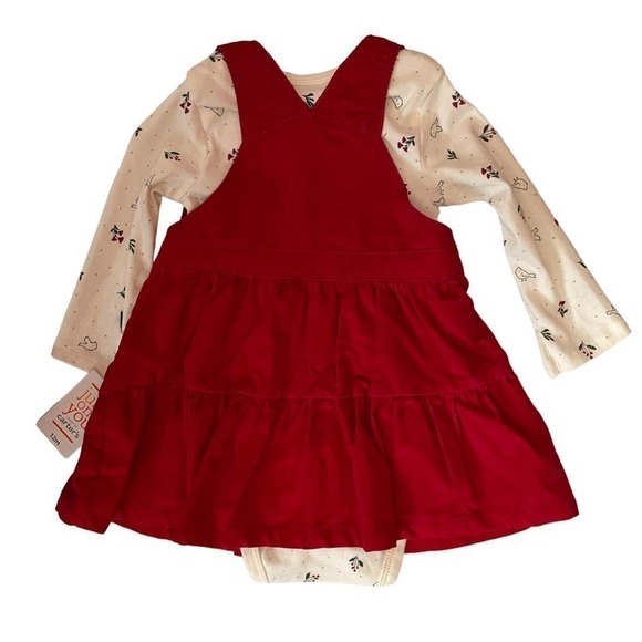 ❤️ Carter's Just One You Dress Set Size 12 Months - Picture 2 of 5